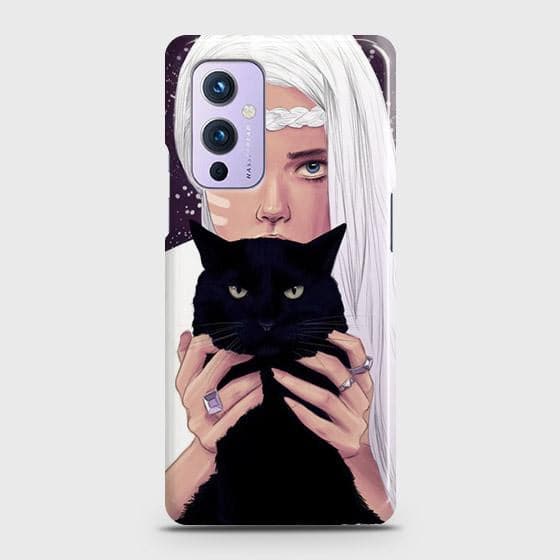 OnePlus 9 Cover - Trendy Wild Black Cat Printed Hard Case with Life Time Colors Guarantee ( Fast Delivery )