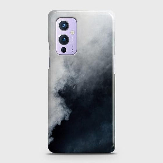 OnePlus 9 Cover - Matte Finish - Trendy Misty White and Black Marble Printed Hard Case with Life Time Colors Guarantee