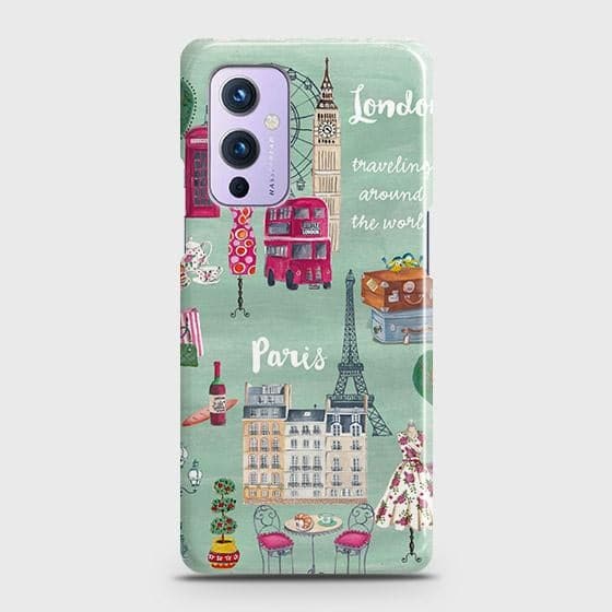 OnePlus 9 Cover - Matte Finish - London, Paris, New York ModernPrinted Hard Case with Life Time Colors Guarantee ( Fast Delivery )