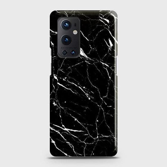 OnePlus 9 Pro Cover - Trendy Black Marble Printed Hard Case with Life Time Colors Guarantee