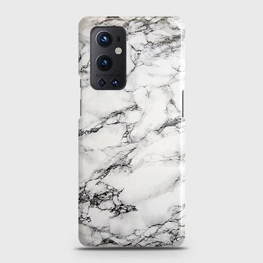 OnePlus 9 Pro Cover - Matte Finish - Trendy Mysterious White Marble Printed Hard Case with Life Time Colors Guarantee