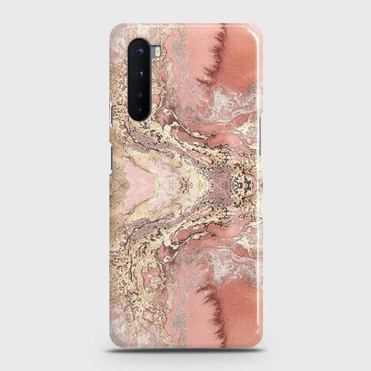 OnePlus Nord Cover - Trendy Chic Rose Gold Marble Printed Hard Case with Life Time Colors Guarante