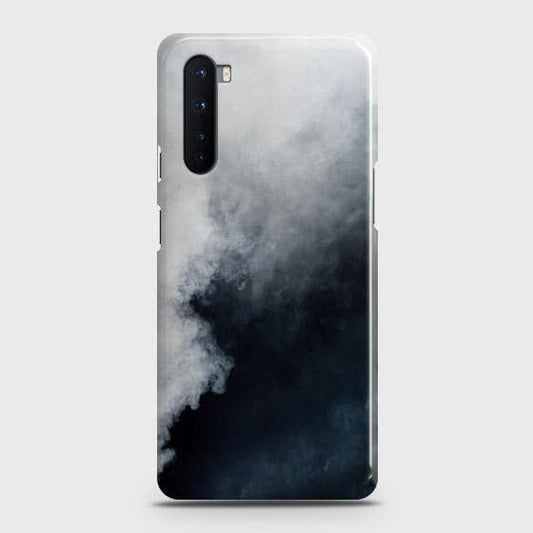 OnePlus Nord Cover - Matte Finish - Trendy Misty White and Black Marble Printed Hard Case with Life Time Colors Guarantee
