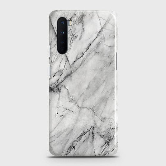 OnePlus Nord Cover - Matte Finish - Trendy White Marble Printed Hard Case with Life Time Colors Guarantee