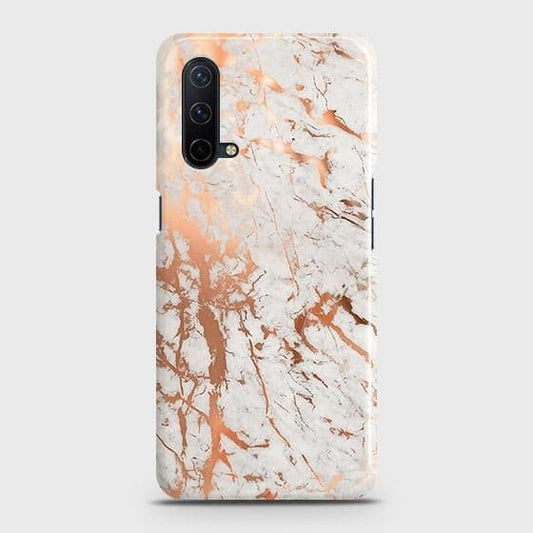 OnePlus Nord CE 5G Cover - In Chic Rose Gold Chrome Style Printed Hard Case with Life Time Colors Guarantee