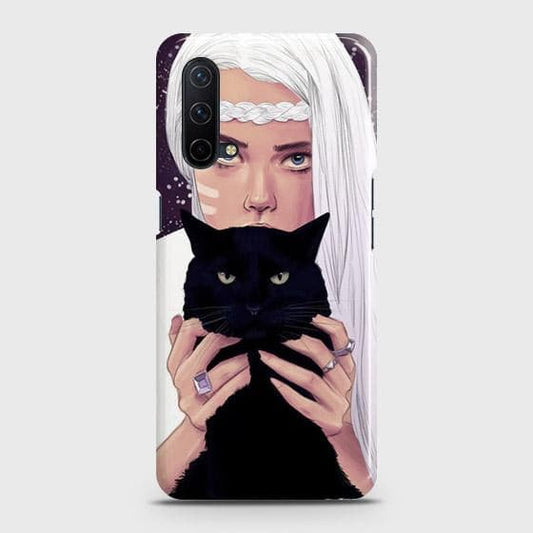 OnePlus Nord CE 5G Cover - Trendy Wild Black Cat Printed Hard Case with Life Time Colors Guarantee