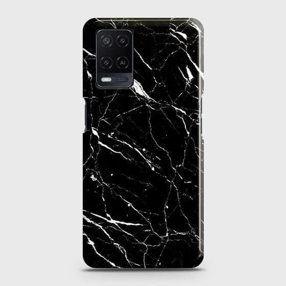 Oppo A54 4G Cover - Trendy Black Marble Printed Hard Case with Life Time Colors Guarantee b63