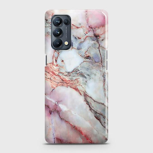 Oppo Reno 5 5G Cover - Violet Sky Marble Trendy Printed Hard Case with Life Time Colors Guarantee