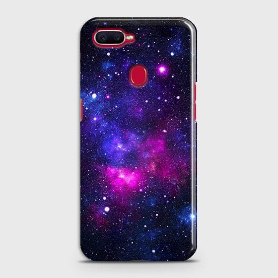 Oppo A7 Cover - Dark Galaxy Stars Modern Printed Hard Case with Life Time Colors Guarantee