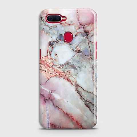 Oppo A7 Cover - Violet Sky Marble Trendy Printed Hard Case with Life Time Colors Guarantee