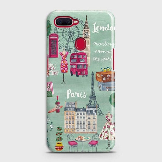 Oppo A7 Cover - Matte Finish - London, Paris, New York ModernPrinted Hard Case with Life Time Colors Guarantee