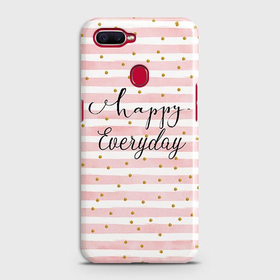 Oppo A12 Cover - Trendy Happy Everyday Printed Hard Case with Life Time Colors Guarantee