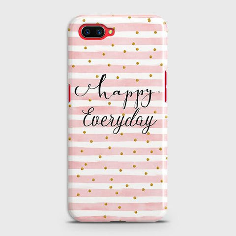 Oppo A12e Cover - Trendy Happy Everyday Printed Hard Case with Life Time Colors Guarantee