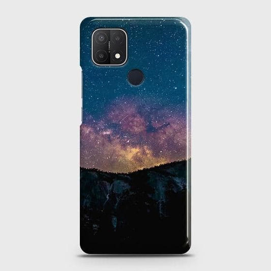 Oppo A15 Cover - Matte Finish - Embrace Dark Galaxy  Trendy Printed Hard Case with Life Time Colors Guarantee