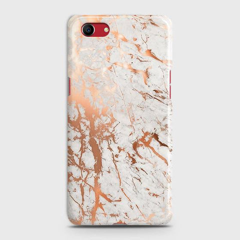 Oppo A1k Cover - In Chic Rose Gold Chrome Style Printed Hard Case with Life Time Colors Guarantee