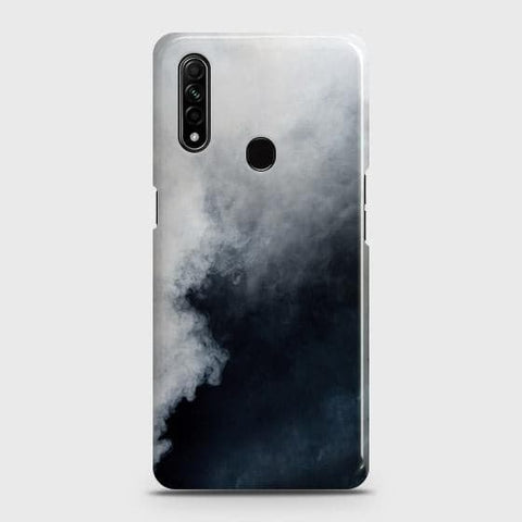 Oppo A31 Cover - Matte Finish - Trendy Misty White and Black Marble Printed Hard Case with Life Time Colors Guarantee