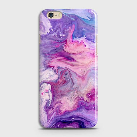 Oppo A39 Cover - Chic Blue Liquid Marble Printed Hard Case with Life Time Colors Guarantee