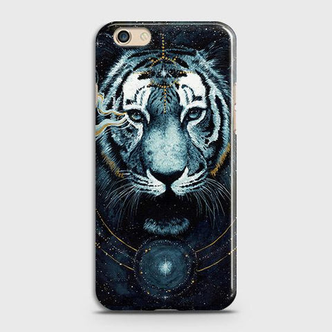 Oppo A59 Cover - Vintage Galaxy Tiger Printed Hard Case with Life Time Colors Guarantee