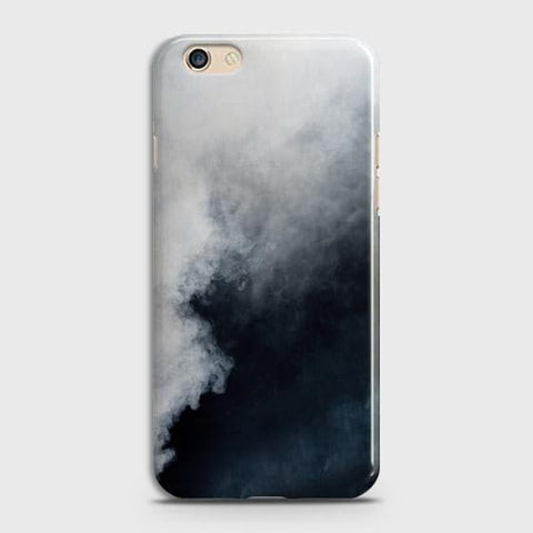 Oppo A59 Cover - Matte Finish - Trendy Misty White and Black Marble Printed Hard Case with Life Time Colors Guarantee