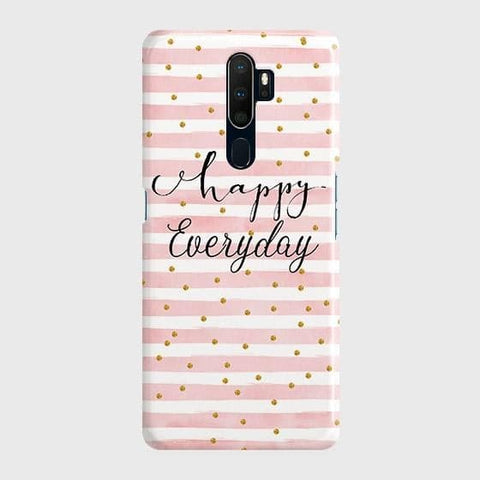 Oppo A5 2020 Cover - Trendy Happy Everyday Printed Hard Case with Life Time Colors Guarantee