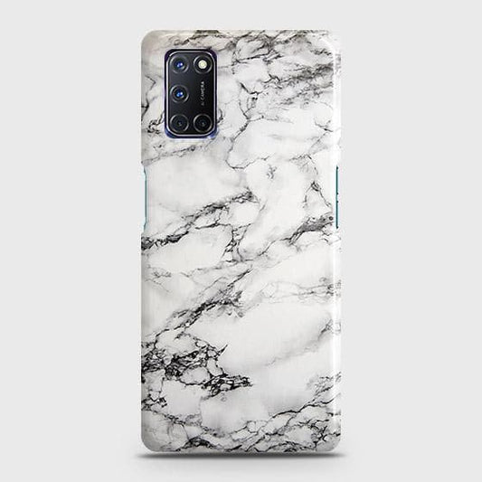 Oppo A72 Cover - Matte Finish - Trendy Mysterious White Marble Printed Hard Case with Life Time Colors Guarantee(1b27)