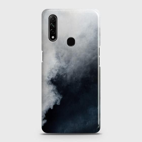 Oppo A8 Cover - Matte Finish - Trendy Misty White and Black Marble Printed Hard Case with Life Time Colors Guarantee