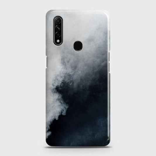 Oppo A8 Cover - Matte Finish - Trendy Misty White and Black Marble Printed Hard Case with Life Time Colors Guarantee
