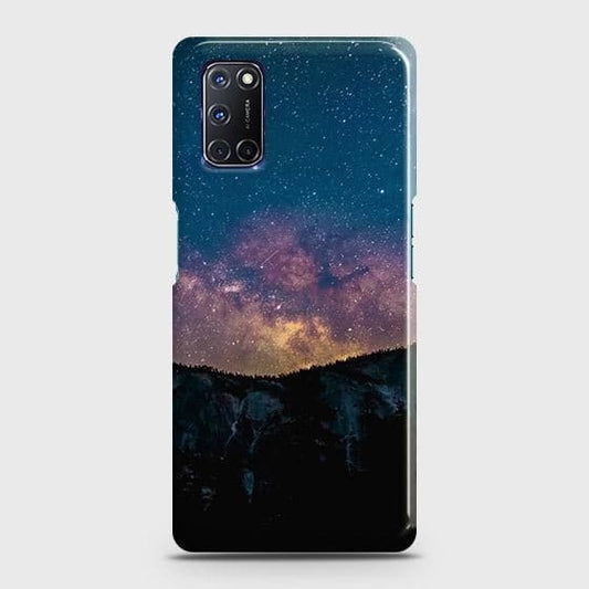 Oppo A92 Cover - Matte Finish - Embrace Dark Galaxy  Trendy Printed Hard Case with Life Time Colors Guarantee