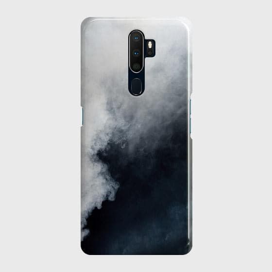 Oppo A9 2020 Cover - Matte Finish - Trendy Misty White and Black Marble Printed Hard Case with Life Time Colors Guarantee