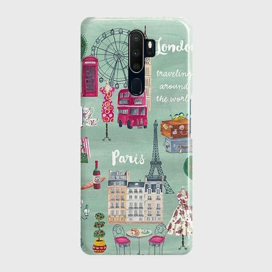 Oppo A9 2020 Cover - Matte Finish - London, Paris, New York ModernPrinted Hard Case with Life Time Colors Guarantee