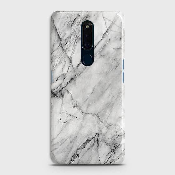 Oppo F11 Cover - Matte Finish - Trendy White Floor Marble Printed Hard Case with Life Time Colors Guarantee