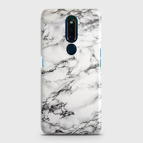 Oppo F11 Pro Cover - Matte Finish - Trendy Mysterious White Marble Printed Hard Case with Life Time Colors Guarantee