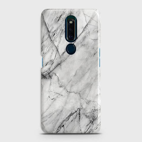 Oppo F11 Pro Cover - Matte Finish - Trendy White Floor Marble Printed Hard Case with Life Time Colors Guarantee - D2