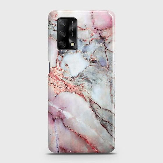 Oppo A95 4G Cover - Violet Sky Marble Trendy Printed Hard Case with Life Time Colors Guarantee