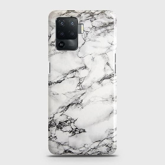 Oppo F19 Pro Cover - Matte Finish - Trendy Mysterious White Marble Printed Hard Case with Life Time Colors Guarantee