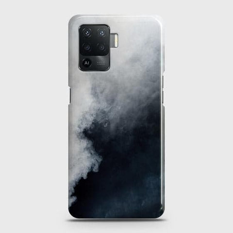 Oppo F19 Pro Cover - Matte Finish - Trendy Misty White and Black Marble Printed Hard Case with Life Time Colors Guarante