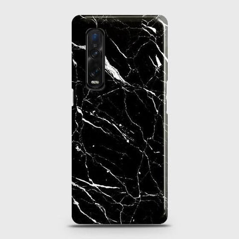 Oppo Find X2 Pro Cover - Trendy Black Marble Printed Hard Case with Life Time Colors Guarantee