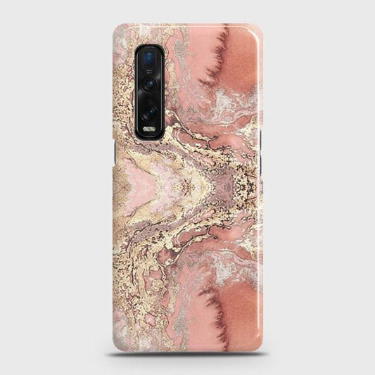 Oppo Find X2 Pro Cover - Trendy Chic Rose Gold Marble Printed Hard Case with Life Time Colors Guarantee