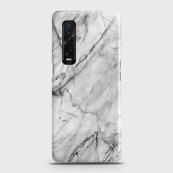 Oppo Find X2 Pro Cover - Matte Finish - Trendy White Marble Printed Hard Case with Life Time Colors Guarantee