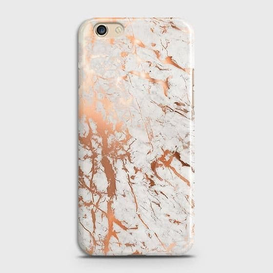 Oppo R9s Plus Cover - In Chic Rose Gold Chrome Style Printed Hard Case with Life Time Colors Guarantee