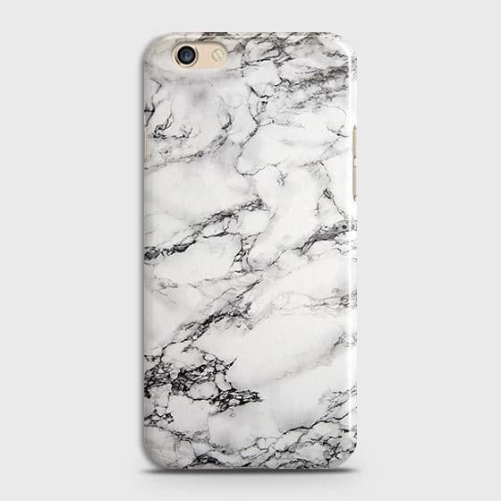 Oppo R9s Plus Cover - Matte Finish - Trendy Mysterious White Marble Printed Hard Case with Life Time Colors Guarantee