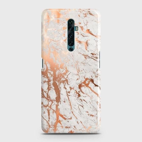 Oppo Reno 2Z Cover - In Chic Rose Gold Chrome Style Printed Hard Case with Life Time Colors Guarantee