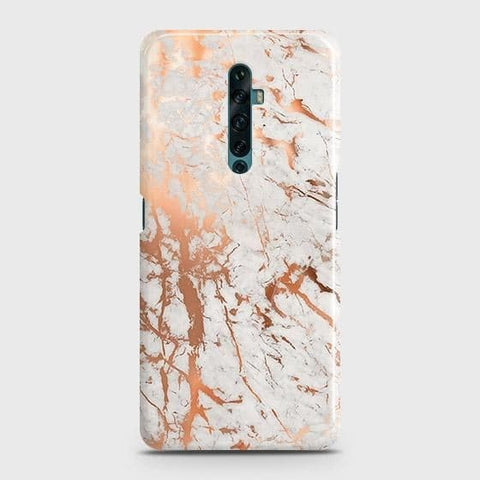 Oppo Reno 2Z Cover - In Chic Rose Gold Chrome Style Printed Hard Case with Life Time Colors Guarantee