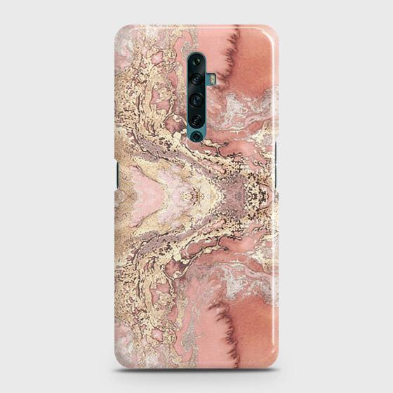 Oppo Reno 2Z Cover - Trendy Chic Rose Gold Marble Printed Hard Case with Life Time Colors Guarantee