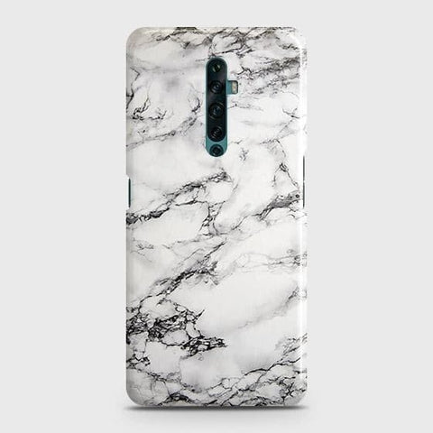 Oppo Reno 2F Cover - Matte Finish - Trendy Mysterious White Marble Printed Hard Case with Life Time Colors Guarantee