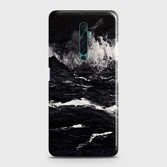 Oppo Reno 2Z Cover - Black Ocean Marble Trendy Printed Hard Case with Life Time Colors Guarantee