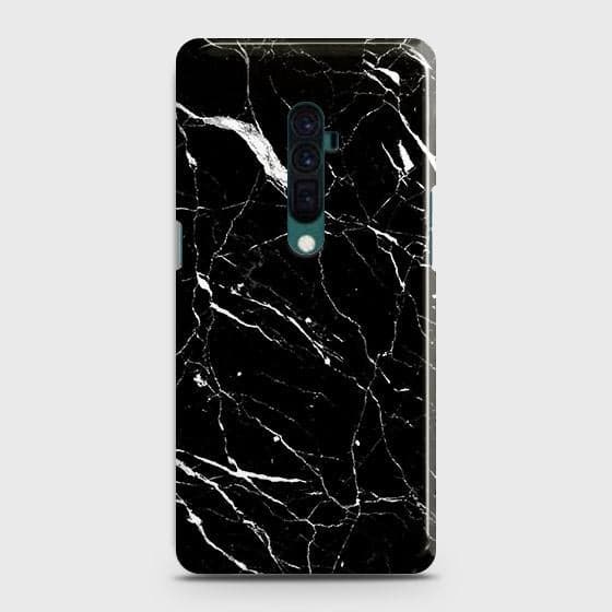Oppo Reno 10x zoom Cover - Trendy Black Marble Printed Hard Case with Life Time Colors Guarantee