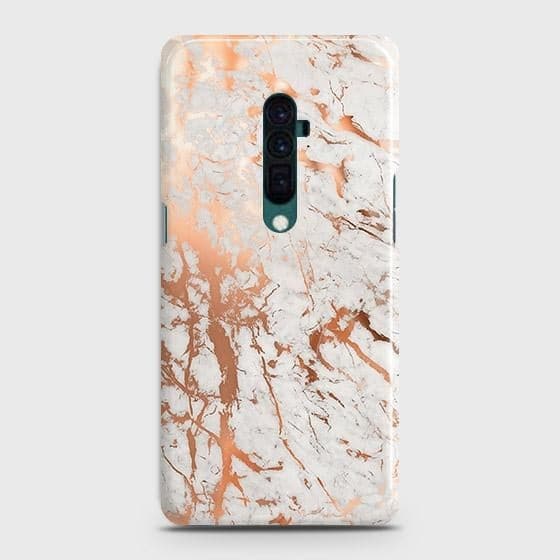 Oppo Reno 10x zoom Cover - In Chic Rose Gold Chrome Style Printed Hard Case with Life Time Colors Guarantee