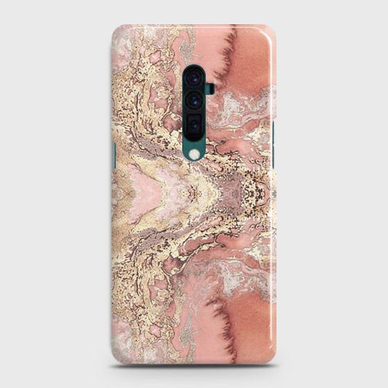 Oppo Reno 10x zoom Cover - Trendy Chic Rose Gold Marble Printed Hard Case with Life Time Colors Guarantee
