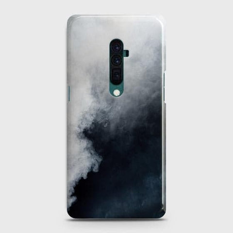Oppo Reno 10x zoom Cover - Matte Finish - Trendy Misty White and Black Marble Printed Hard Case with Life Time Colors Guarantee